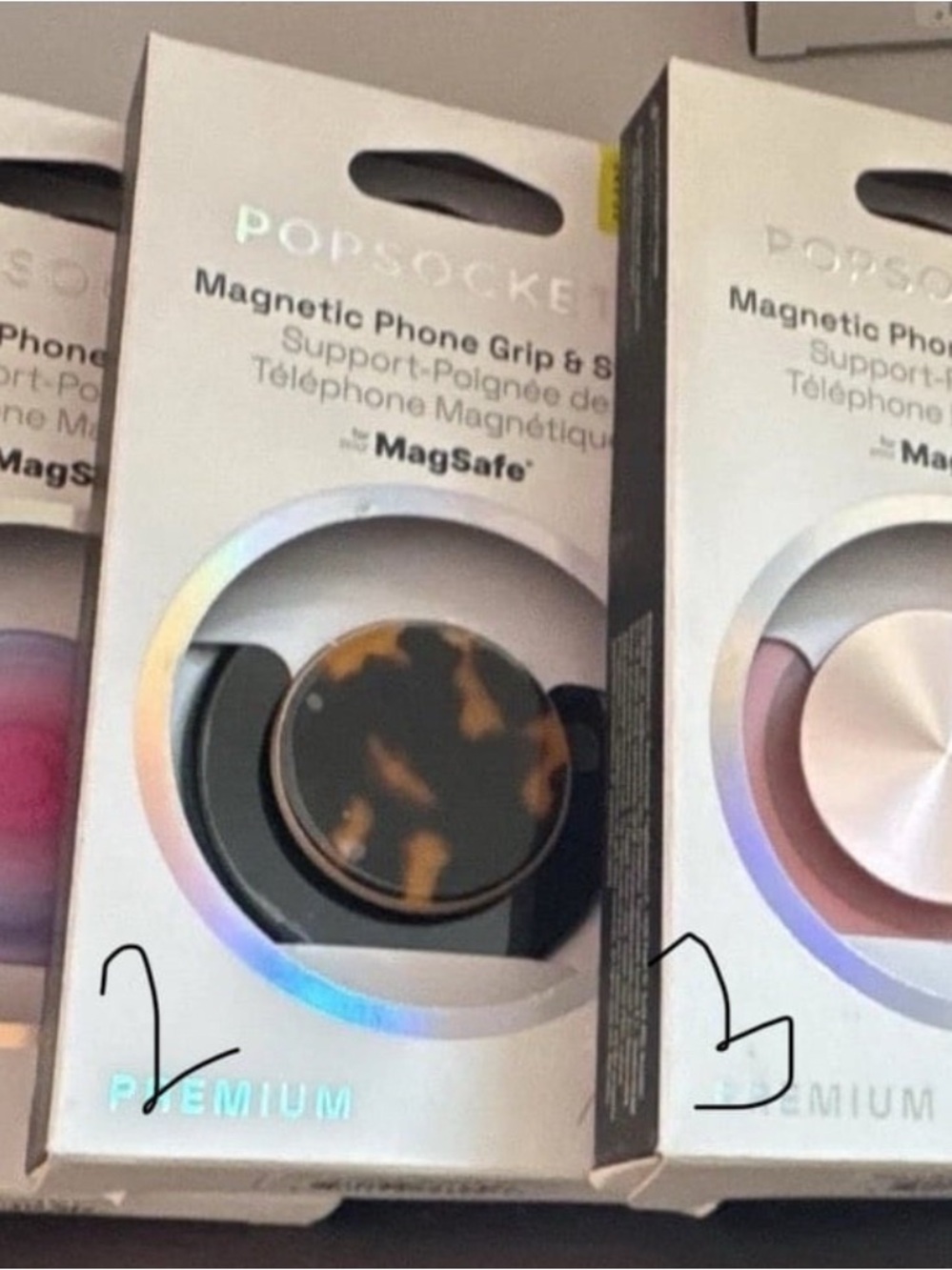 PopSocket Magnetic Phone Grip & Stand - Tortoiseshell Black and Brown